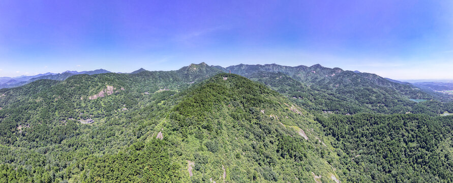 湖南南岳衡山大景航拍全景图