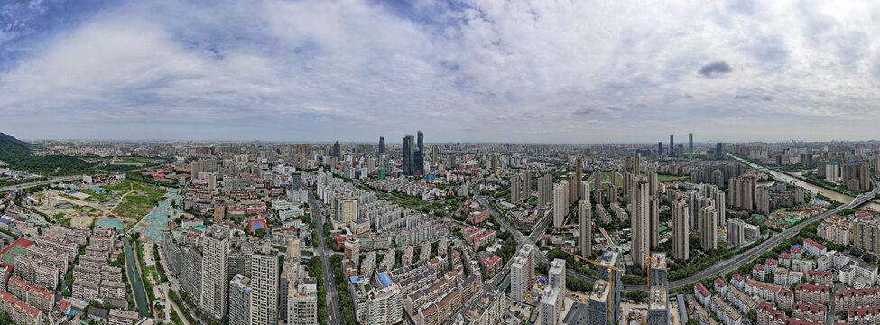 江苏无锡城市风光航拍全景图