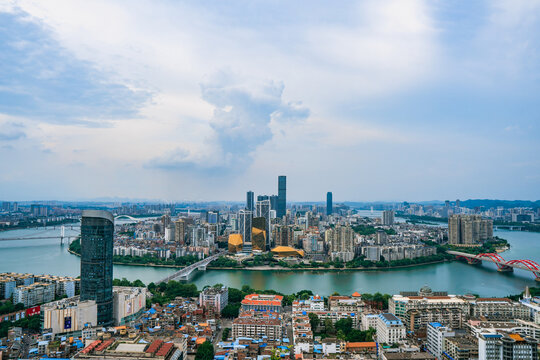 广西柳州柳江城市风光