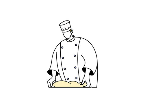 插画人物厨师烘焙师