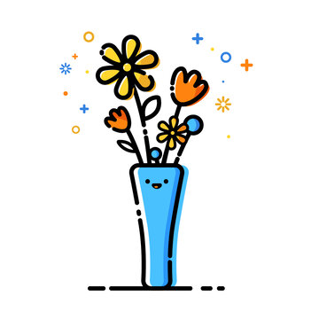 mbe風(fēng)格花瓶圖案印花矢量圖