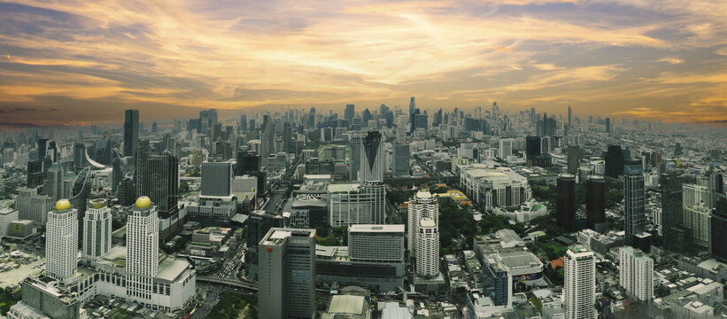曼谷城市风光全景图