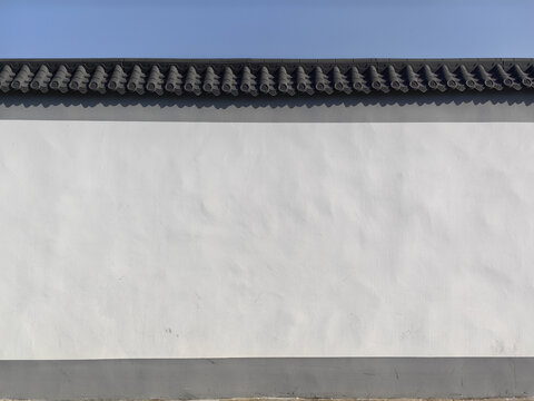 白墙黑瓦中式围墙仿古围墙