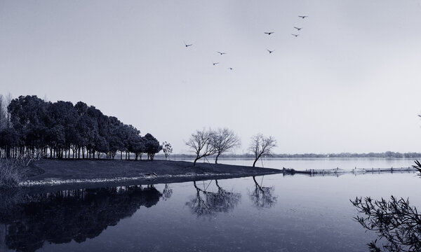 水墨山水风景画