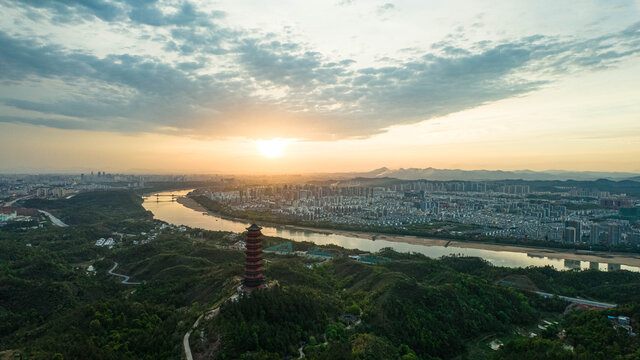 城市全景风景