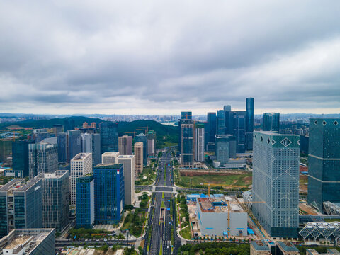 广西南宁城市风光航拍图