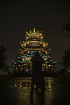 鸿恩阁夜景