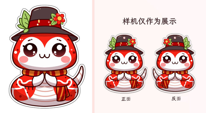 蛇年IP卡通形象鑰匙扣