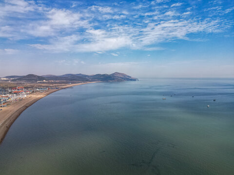 航拍葫芦岛渤海海域