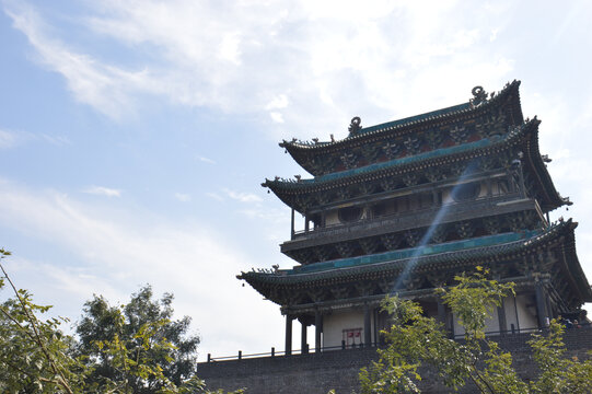 山西平遥古城街景大院建筑