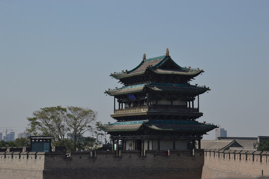 山西平遥古城街景大院建筑