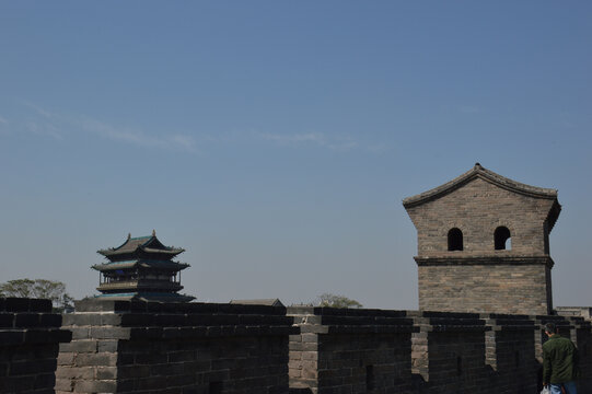 山西平遥古城街景大院建筑