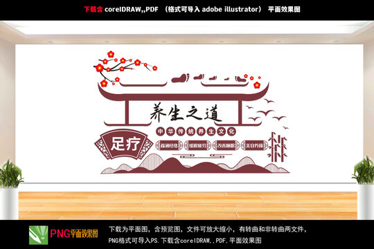 足療養(yǎng)生文化墻