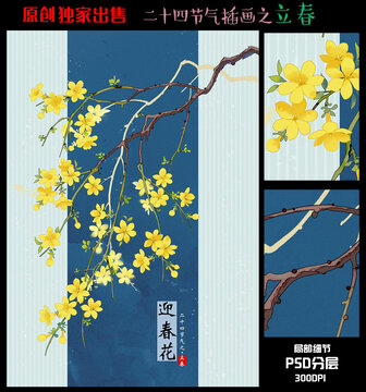 24节气立春迎春花