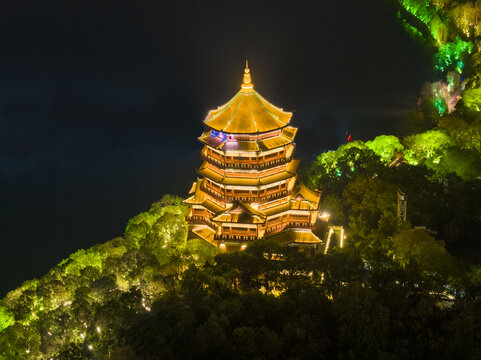 鹰潭北极阁夜景