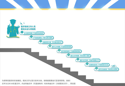 医院楼梯文化墙