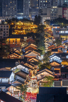 重庆十八梯传统风貌区夜景