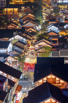 重庆十八梯传统风貌区夜景