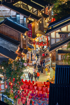 重庆十八梯传统风貌区夜景