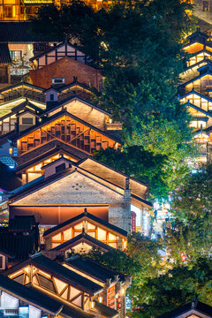 重庆十八梯传统风貌区夜景