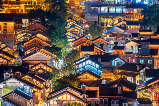 重庆十八梯传统风貌区夜景