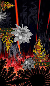 裙子定位花圖案