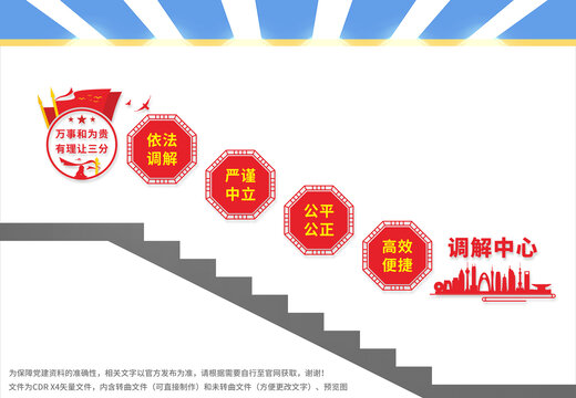 調(diào)解樓梯文化墻
