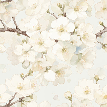 水彩映照優(yōu)雅花朵插畫