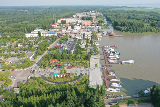 航拍沛县千岛湿地景区