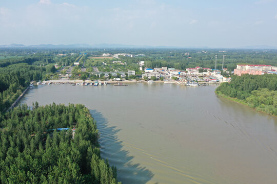 航拍沛县千鸟湖湿地景区