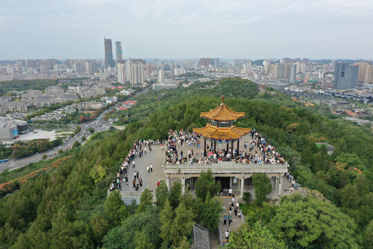 航拍徐州云龙山观景台