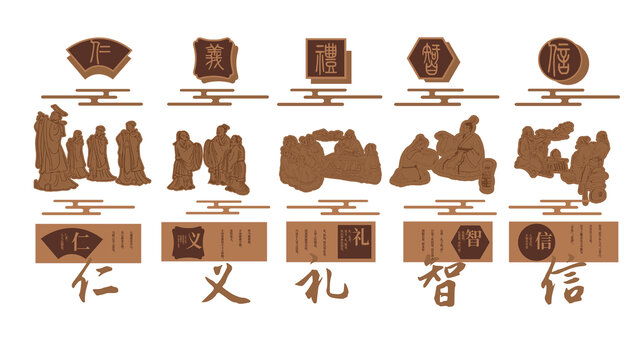 儒家思想浮雕墻