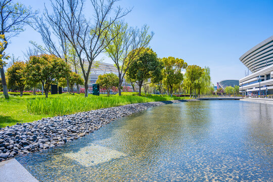 体育馆水景