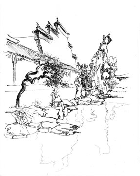江蘇靜思園速寫