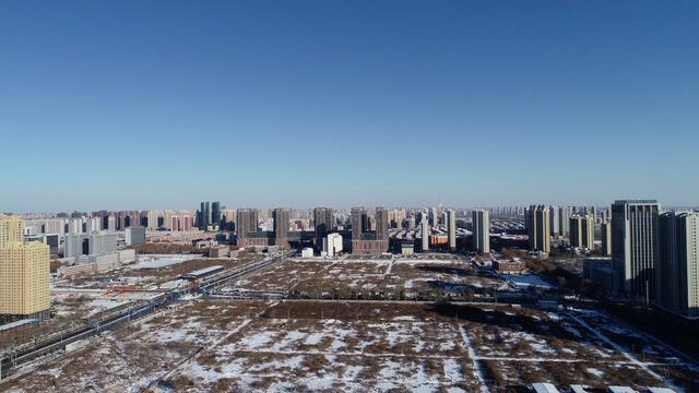 河北省石家庄市城市雪景