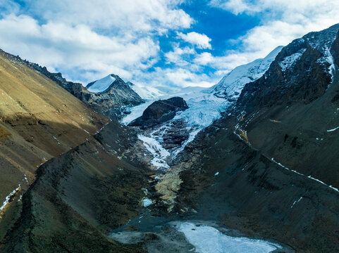 西藏卡若拉冰川风光