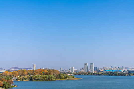 南京玄武湖秋天风景