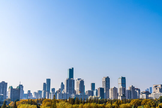 南京秋日建筑风景