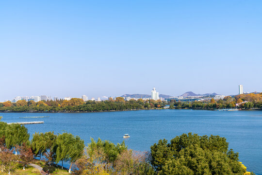 南京玄武湖秋天风景