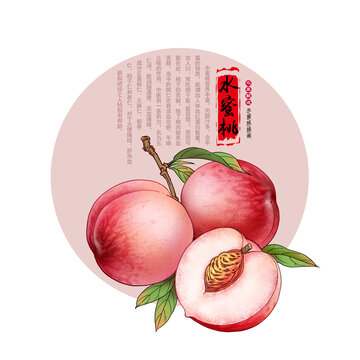 手繪水蜜桃