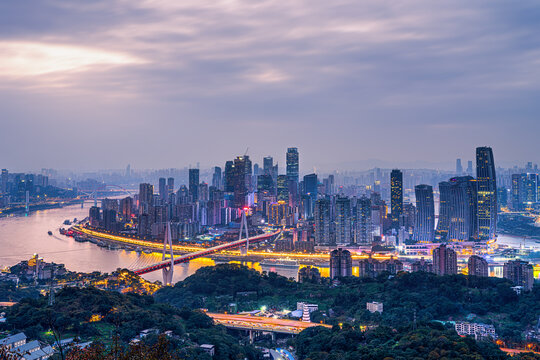 重庆东水门大桥城市夜景