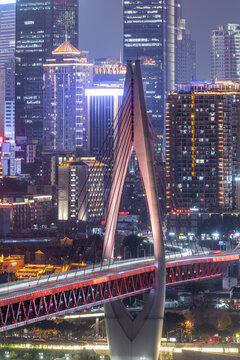 重庆东水门大桥城市夜景