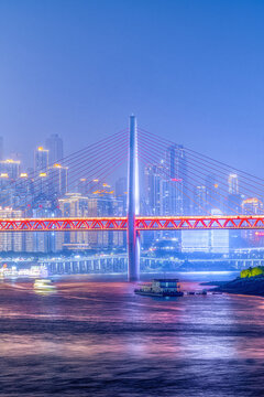 重庆东水门大桥城市夜景