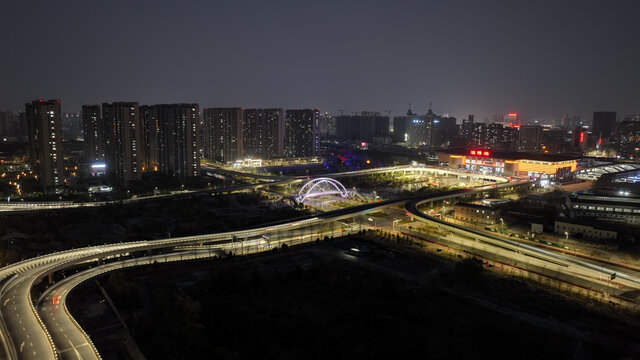 淄博火车站夜景