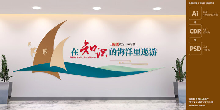 閱覽室標語文化墻