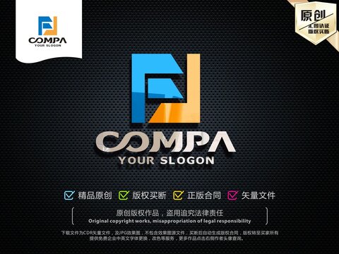 FJ字母LOGO設計