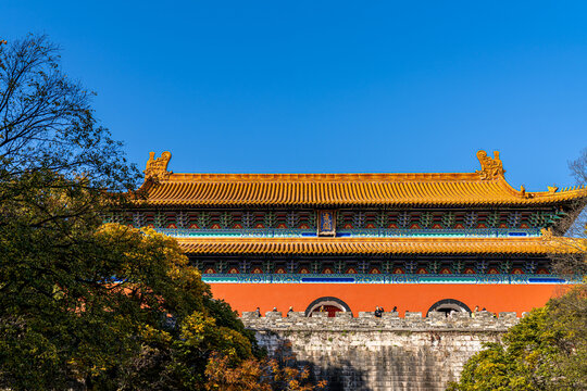 秋天明孝陵风景