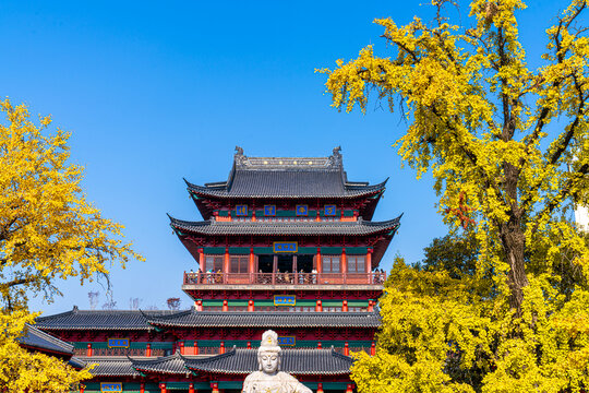 南京毗卢寺秋天风景