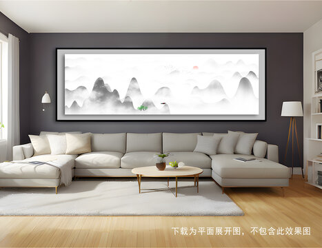 客廳水墨山水掛畫