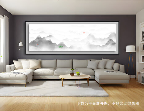 玄關(guān)水墨山水裝飾掛畫(huà)